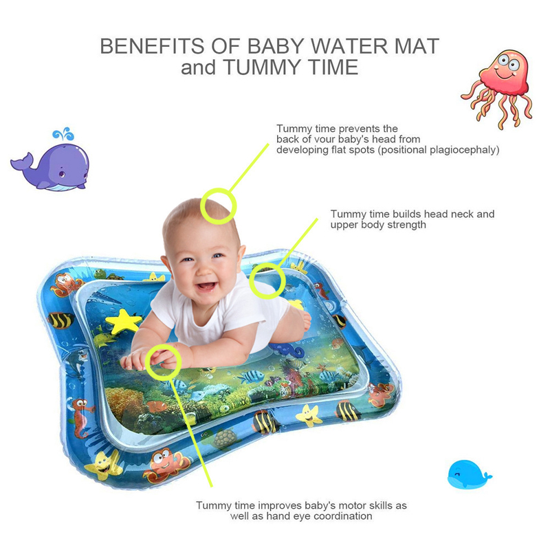 Tortuga inflable de la estera del agua del bebé